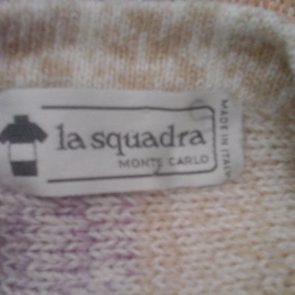 La Squadra Monte Carlo Multi Color Pastel Italian Knit   Size S - Picture 3 of 4